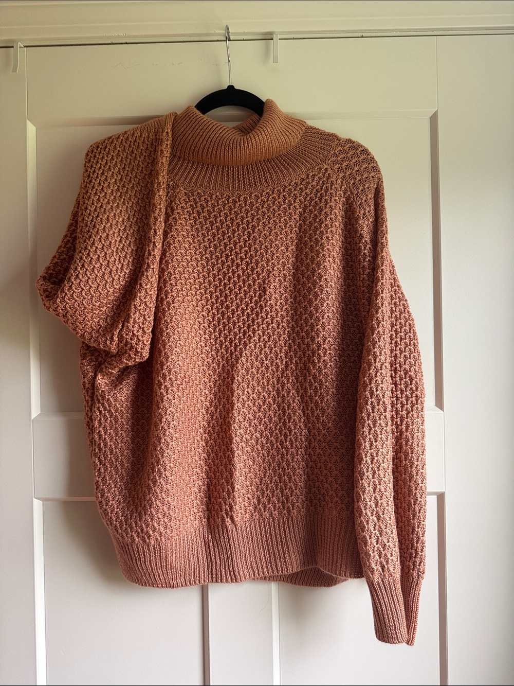 Cozy Cowl Neck Sweater in Dusty Peach